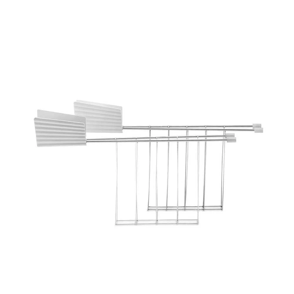 2 Pinze per Tostapane Plissè Bianche Acciaio 14 cm  Alessi