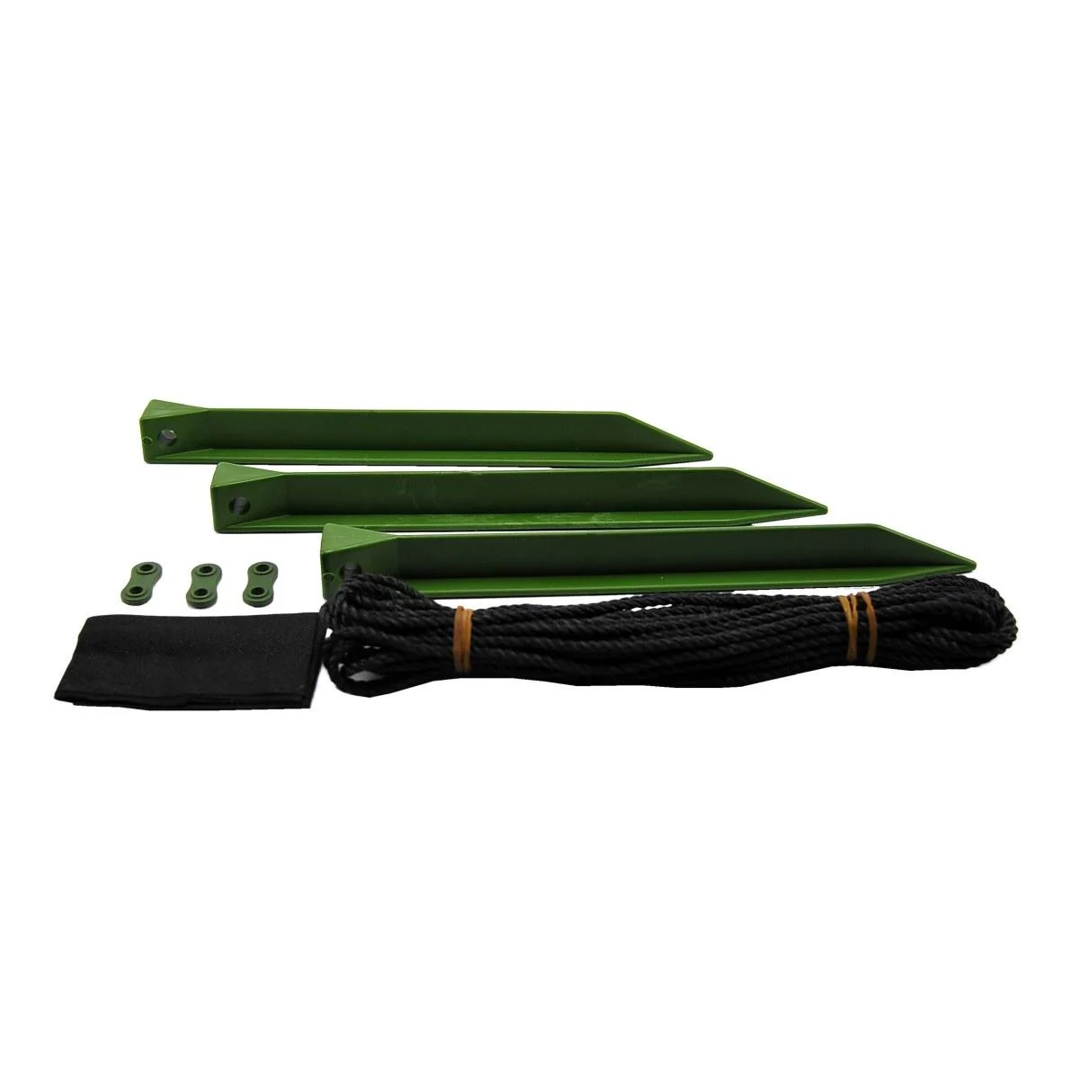 Picchetti con Corda Verdi PVC Set pz.3 cm.30