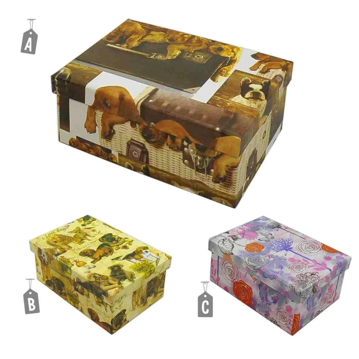 Scatola Cartone 04 Fiori Animali Assortiti