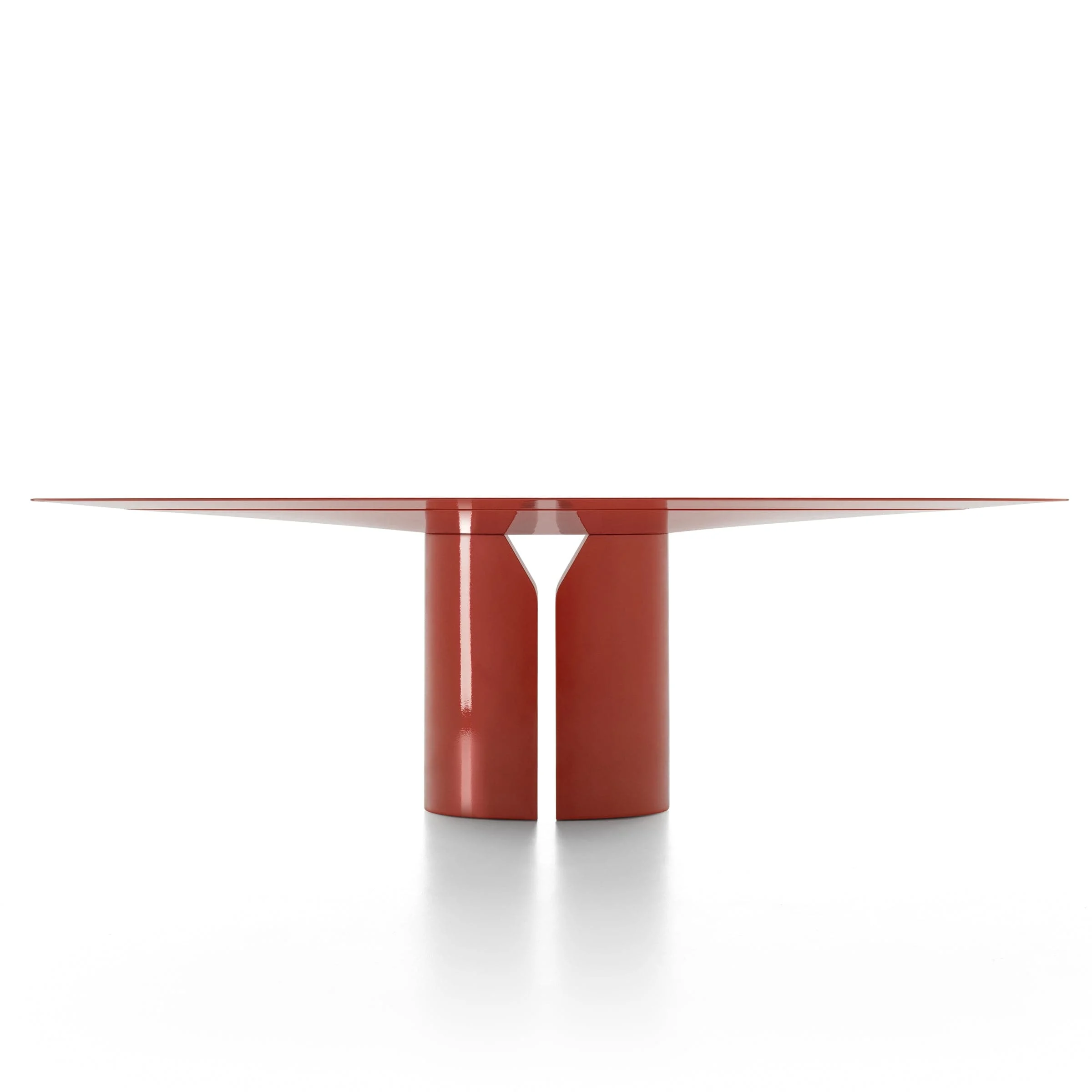 Tavolo Ovale NVL TABLE Rosso di Jean Nouvel Design per MDF Italia