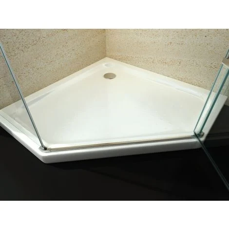 BERNSTEIN - Piatto doccia pentagonale - 90x90cm e sistema di scarico