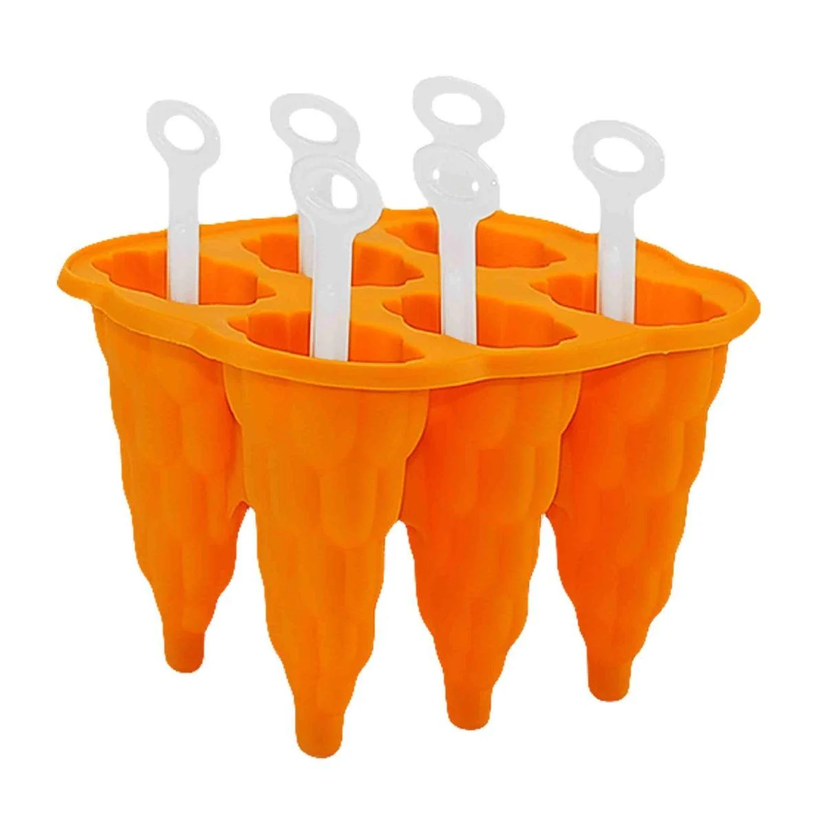 Forma Ghiaccioli Silicone pz.6 Arancione