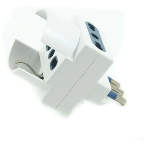 ADATTATORE MULTIPRESA 16A CON SHUKO SPINA ITALIANA +2 PRESA BIPASSO