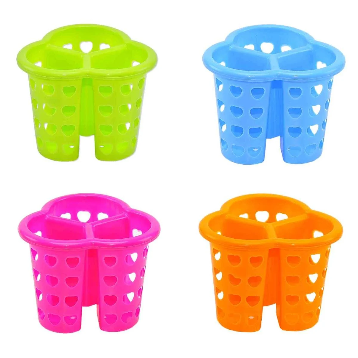 Scolaposate PVC con Cuori 3 Scomparti 4 Colori