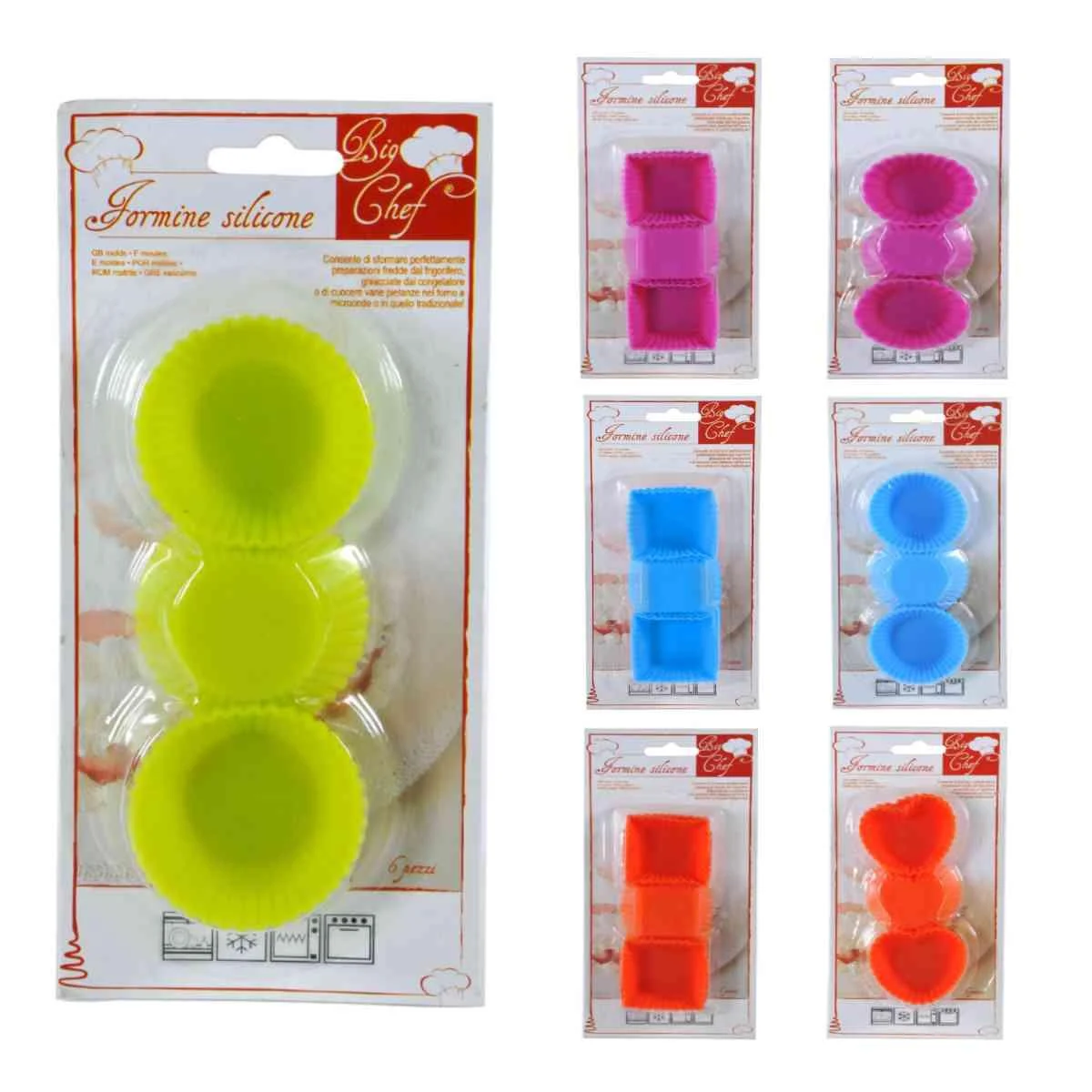 Formine Dolci Pz.6 Silicone Assortiti 7 Modelli