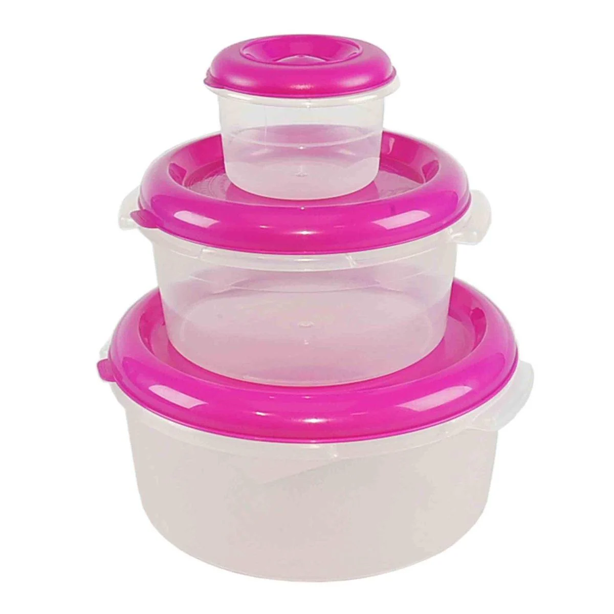 Contenitori Set pz.3 PVC Tondo Welk Home Rosa
