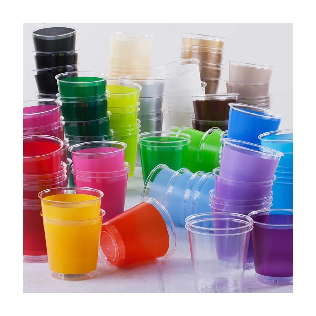 Bicchiere crystal cc 80 4colori 20 pz