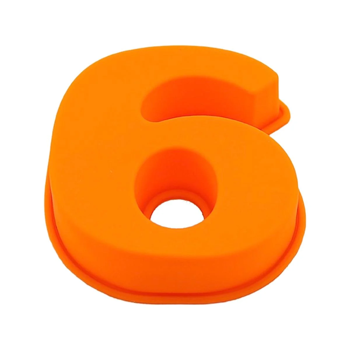 Stampo Silicone Numero 6 Arancione