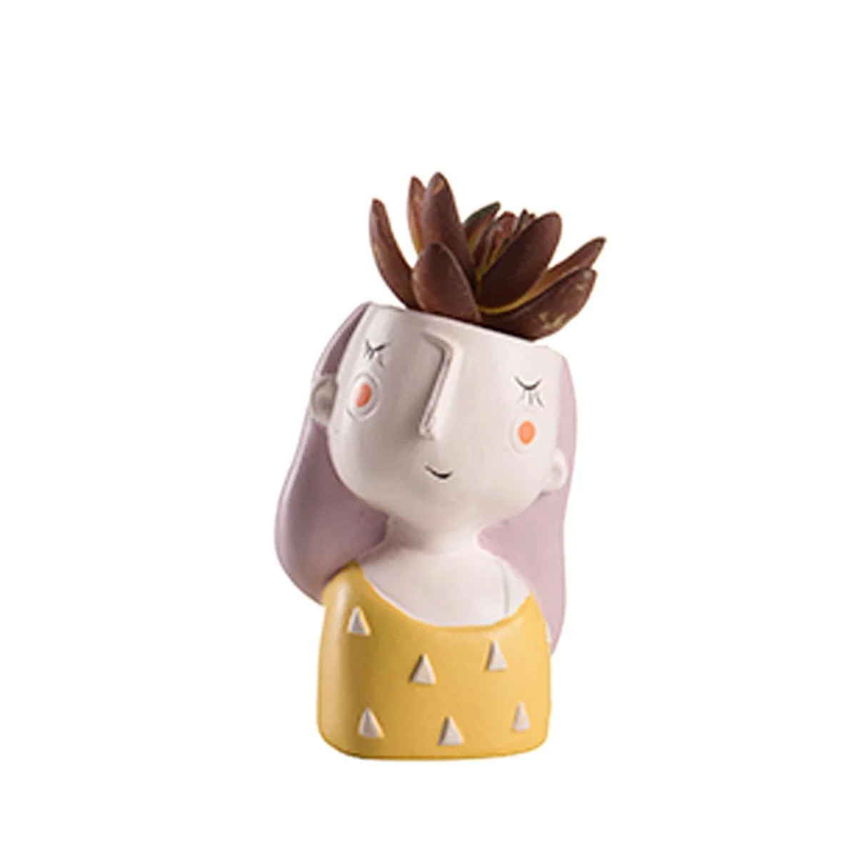 Vaso Ceramica Girl con Piantina cm.7x13