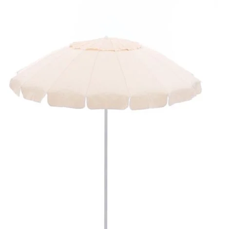 Ombrellone ALUSTAR diam 220 cm alluminio palo 32mm, 16 strecche fibra vetro ecru