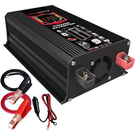 Inverter per auto da 6000 W, convertitore di carica elettronico universale a onda sinusoidale, 2 porte USB per ricarica esterna
