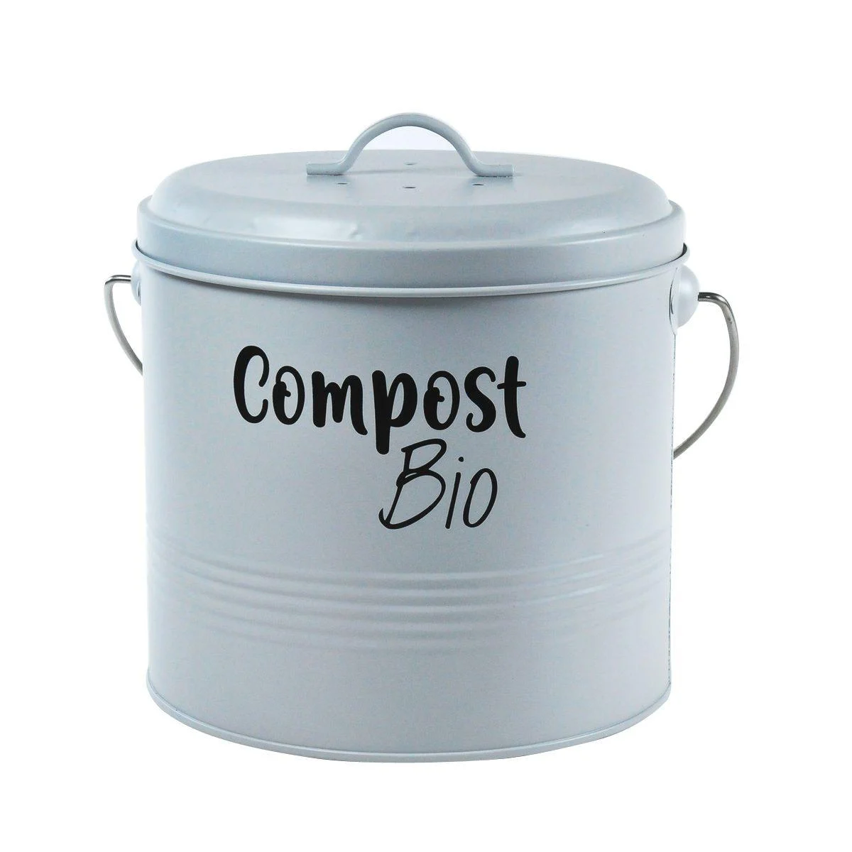 Pattumiera Compost Bio Acciao Grigio cm.19x20