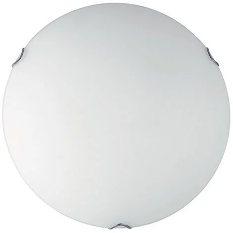 Plafoniera OBLO in vetro bianco 30x30 cm.