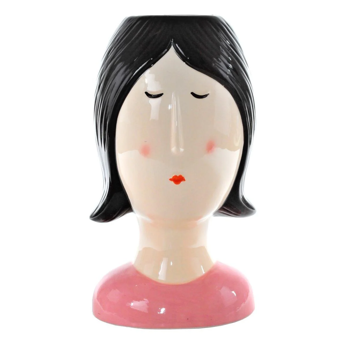 Vaso Ceramica Girl Coco con Caschetto cm.25