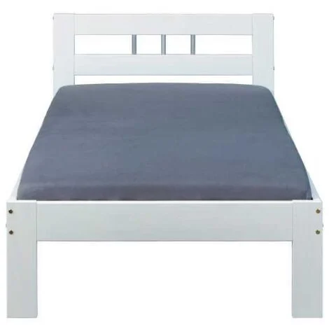 Struttura letto Inter Link pino massello verniciato ad acqua bianco