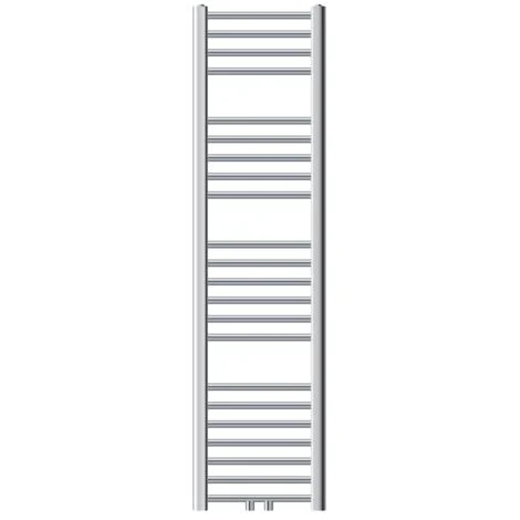 ECD Germany Radiatore Scaldasalviette Sahara - 300 x 1400 mm - Cromato - Dritto con Chiusura Centrale - Radiatore Scaldasalviette Asciugabiancheria 300x1400 mm