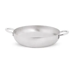 Tegame 32 cm in alluminio, doppia impugnatura in metallo, White Line