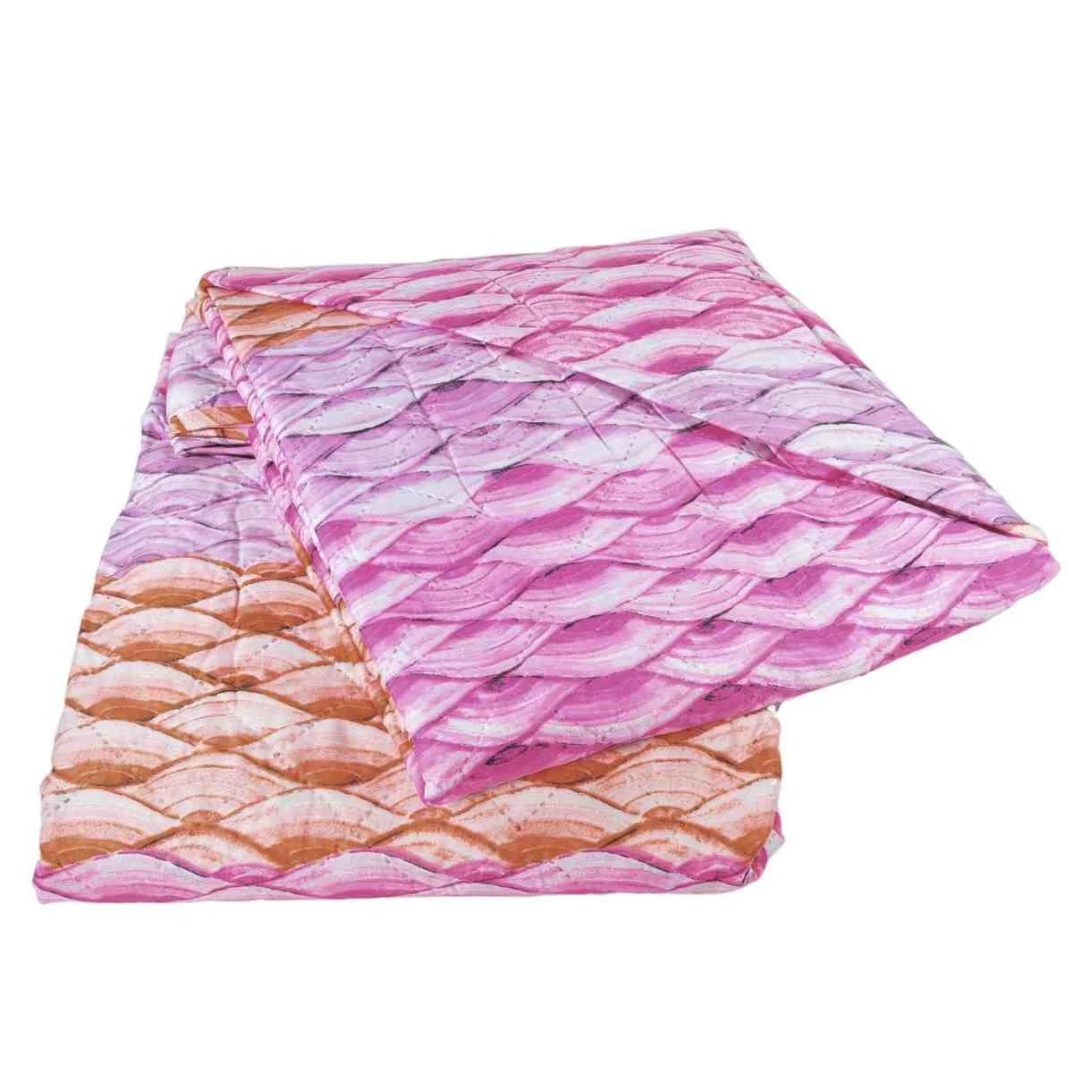 Trapunta Matrimoniale Wave Rosa cm.260x260