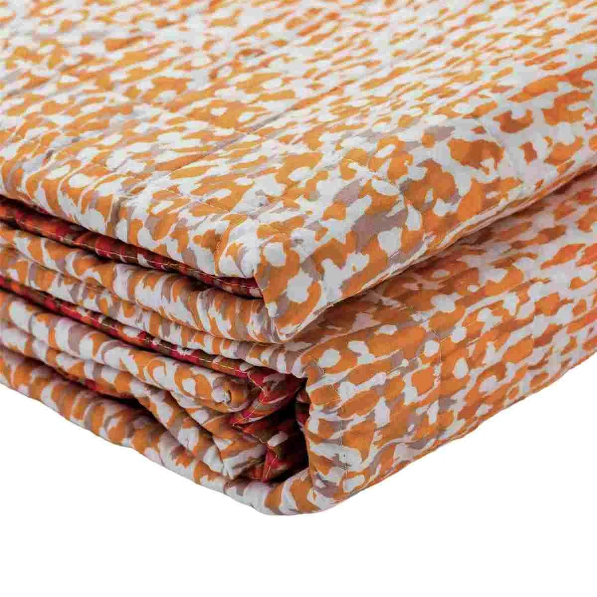 Trapunta Singola Stain Arancio cm.70x260