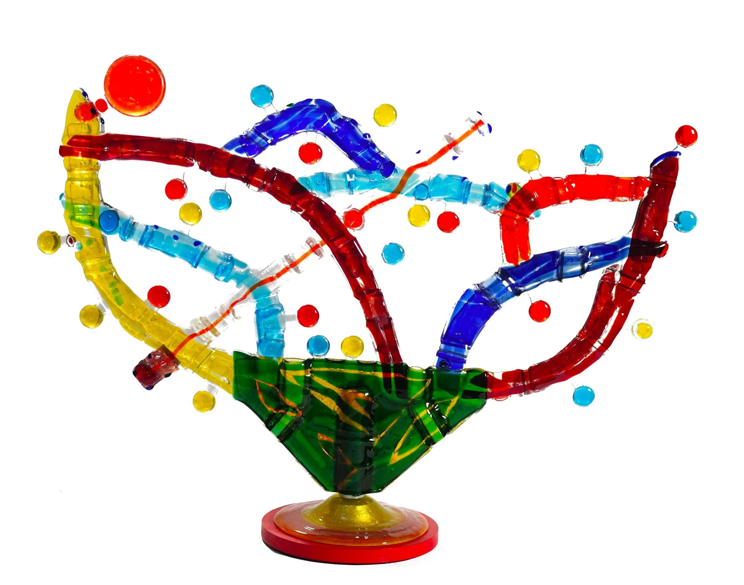 Scultura In Vetro VIBRAZIONI MARINE di Silvio Vigliaturo - Pezzo Unico