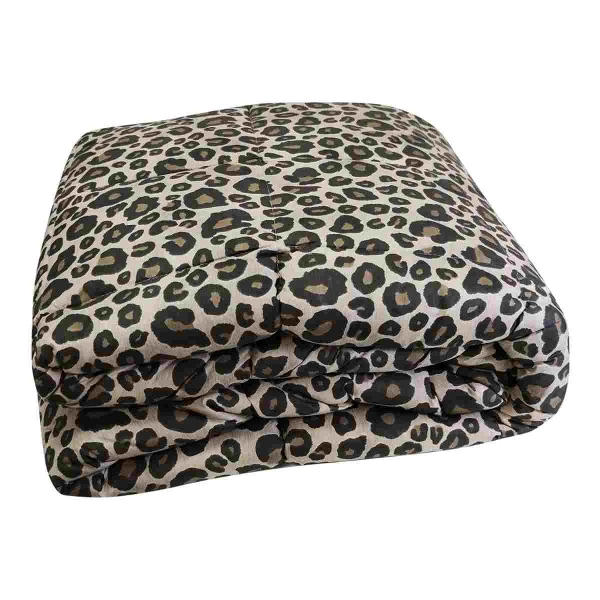 Trapunta 1 Piazza e Mezza Leopard Marrone cm.20x260