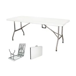 Tavolo richiudibile a valigia bianco 181x74x74 cm, Esté