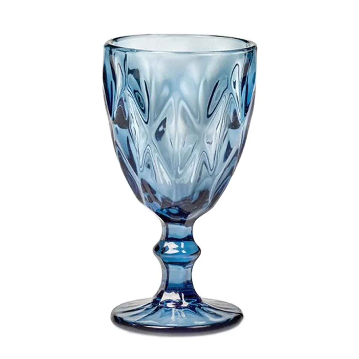 Bicchiere Vetro Singolo Calice Loira Blu ml.290