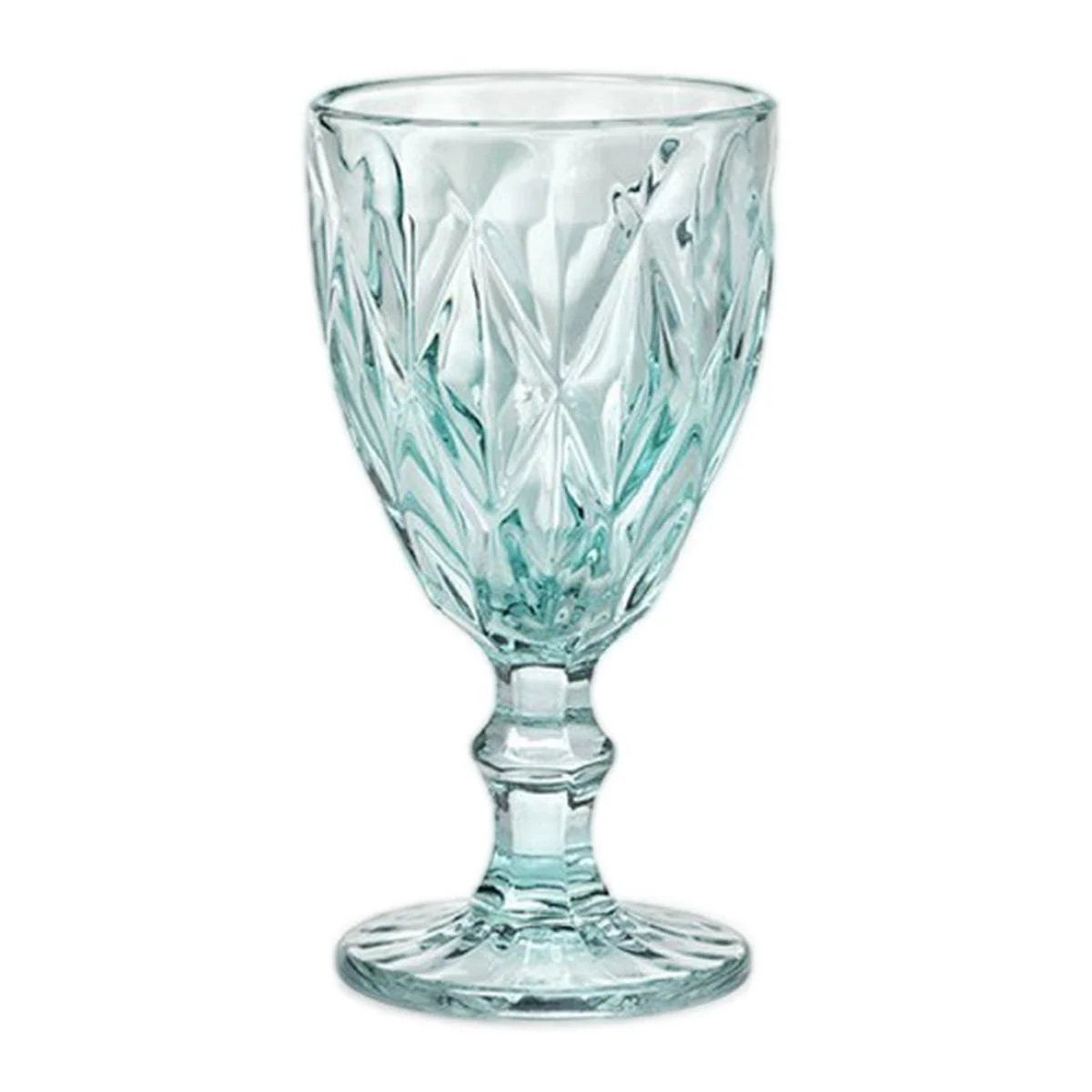 Bicchiere Vetro Singolo Calice Loira Azzurro ml.290
