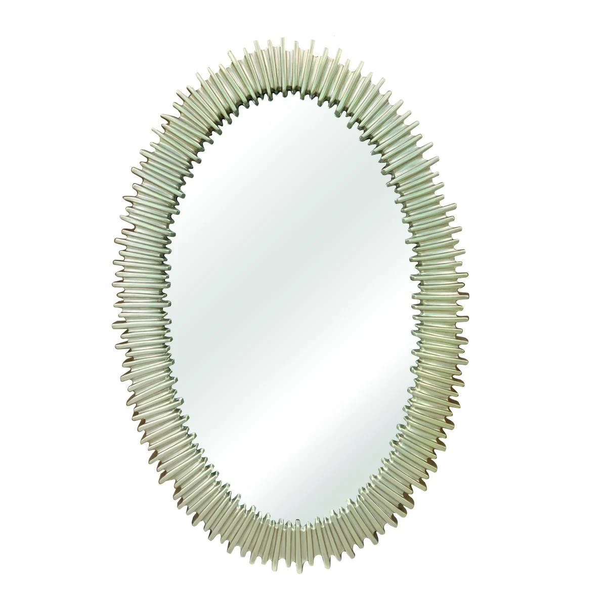 Specchio da Muro Resina Ovale Champagne cm.66,5x3x101