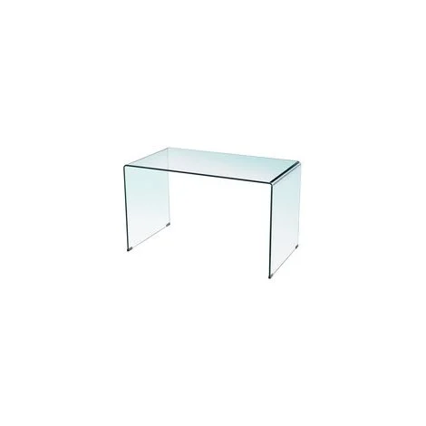 SCRIVANIA IN VETRO TRASPARENTE 110X55X74 CM Q.TA 2