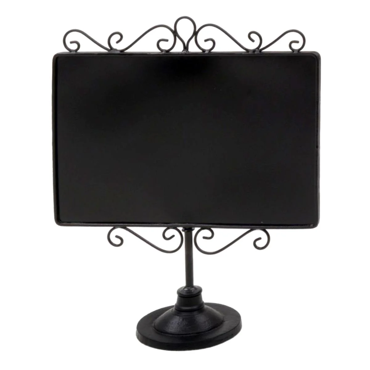 Lavagna Metallo Nero con Supporto cm.35x13,5h41