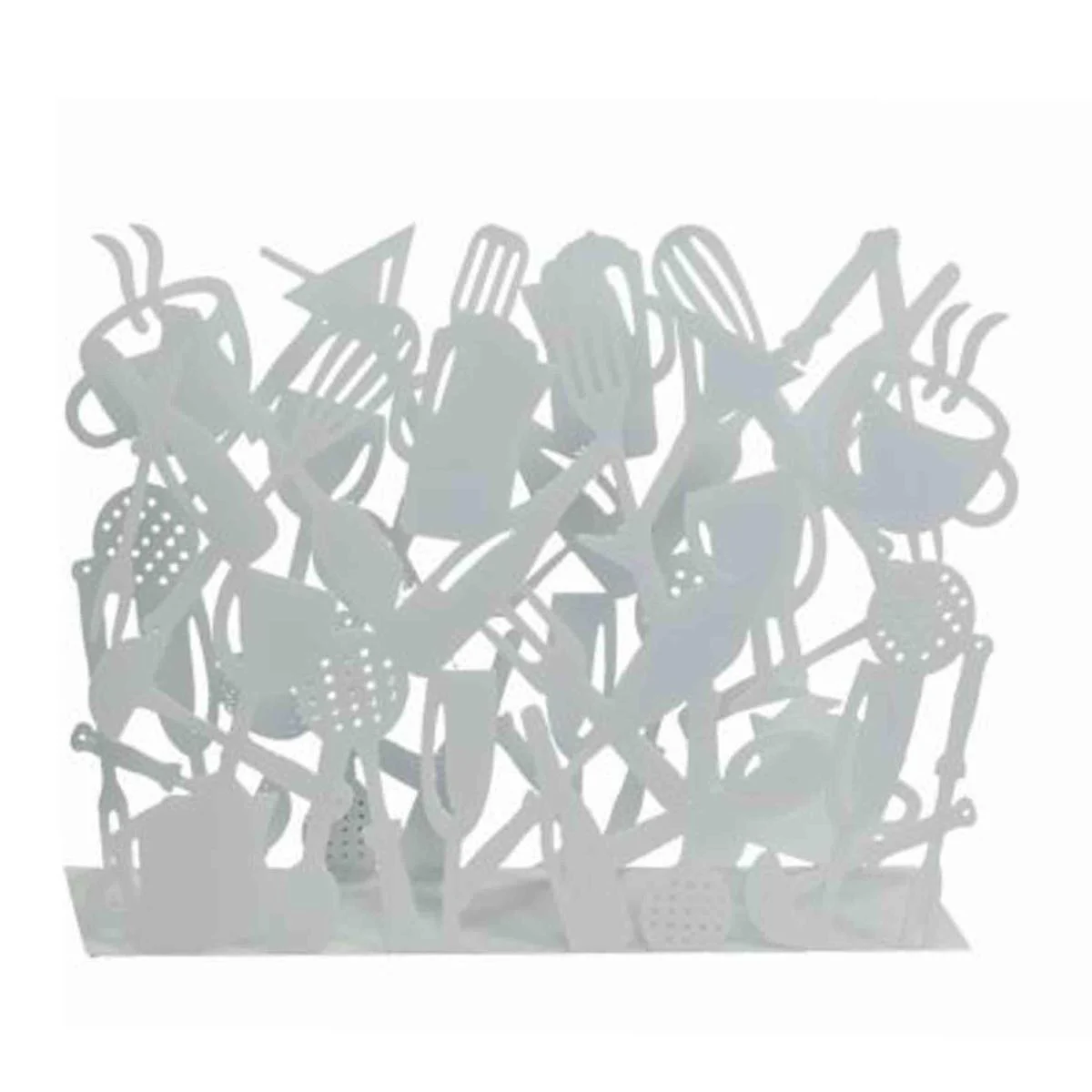 Portariviste Metallo Posate Set pz.2 Bianco cm.cm.35x12h26