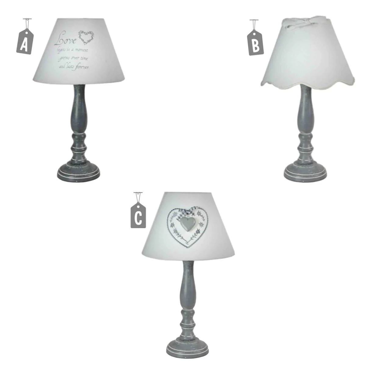 Lampada Tavolo Legno cm.35 3 Colori Assortiti