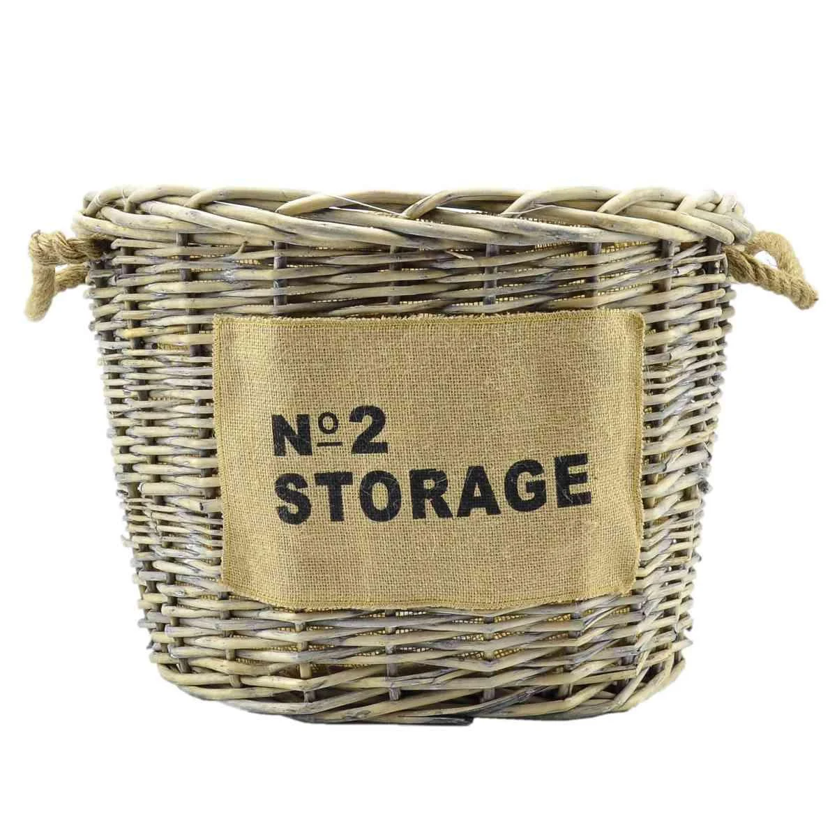 Cesto Vimini Portalegna Storage cm.41x33x31