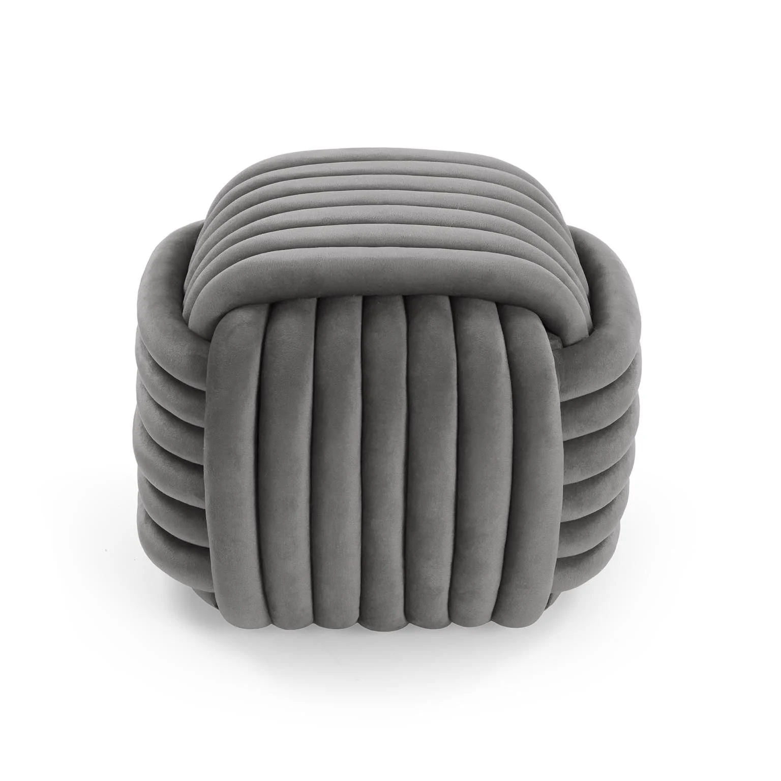 Versa Pouf Quadrato Grigio Chiaro
