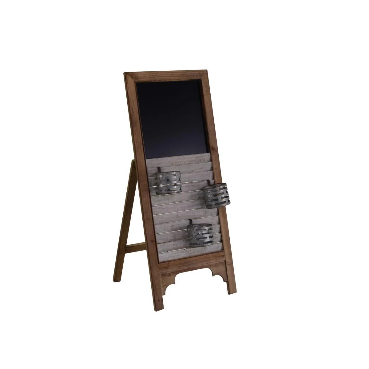 Lavagna con Supporto Legno e Porta Vasi cm.100