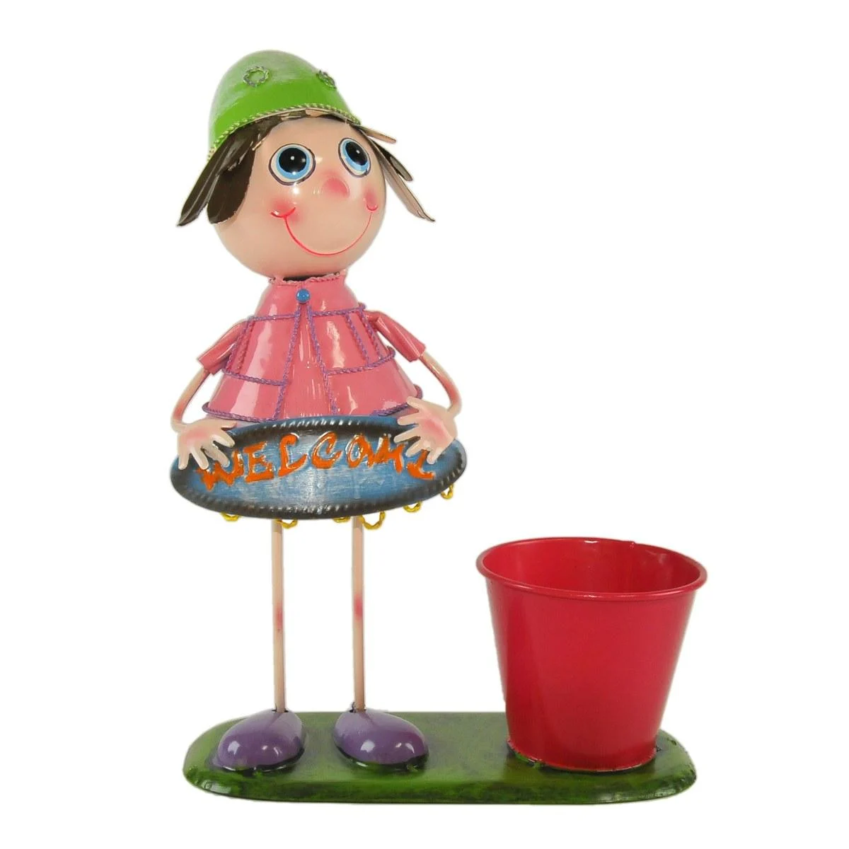 Portavaso Metallo Bimba Rosa cm.37