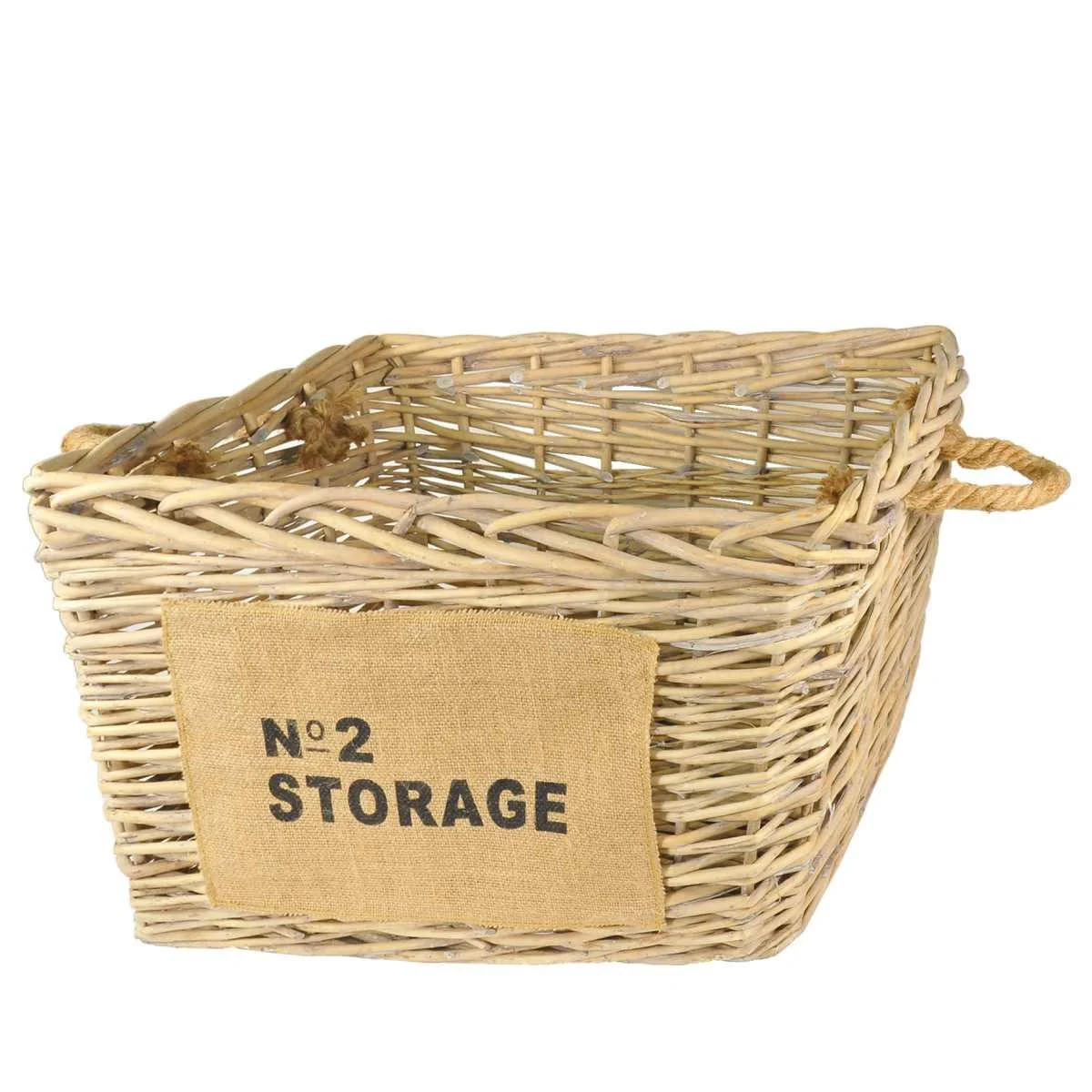 Cesto Vimini Portalegna Storage cm.56x43x30