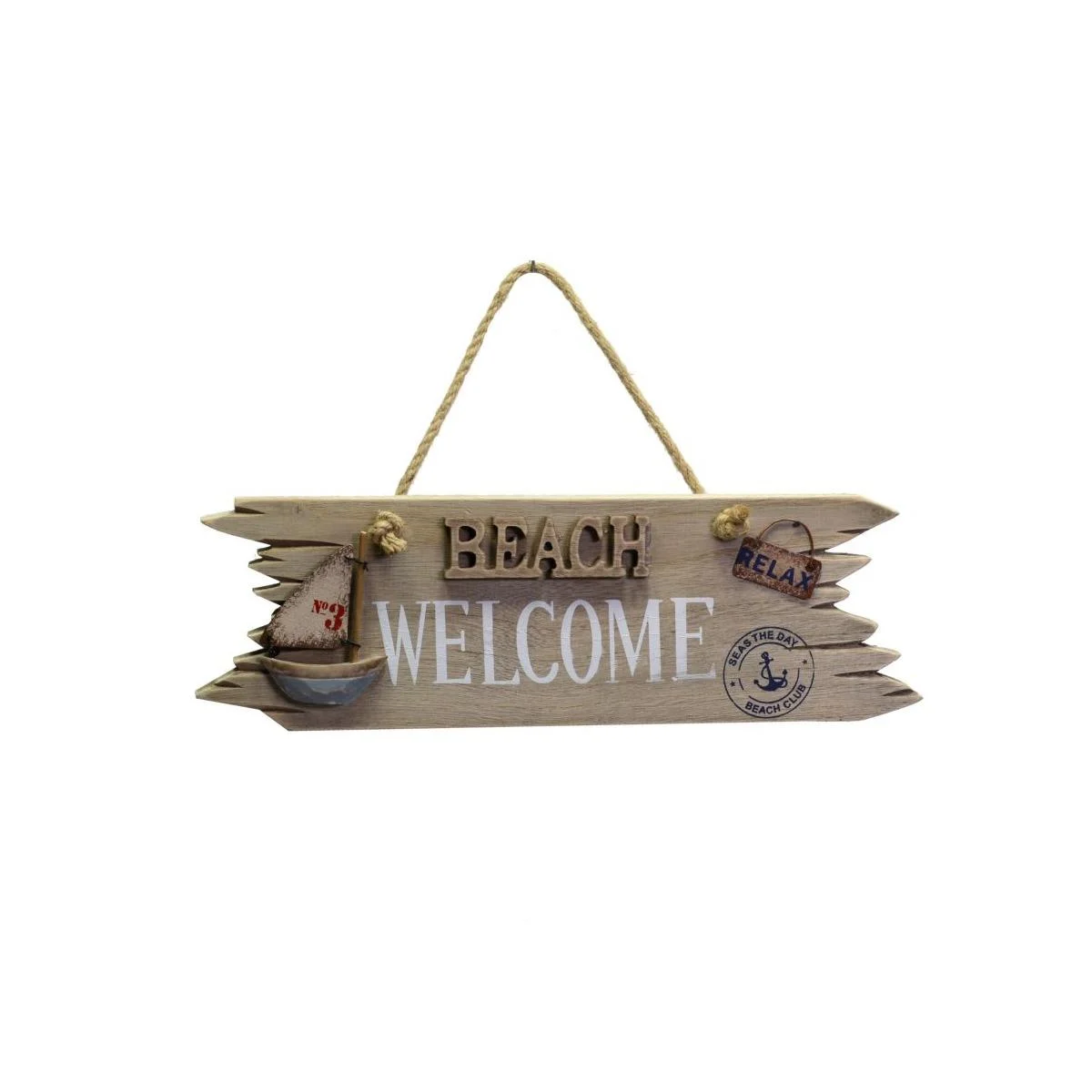 Targa Legno Mare Welcome Beach cm.44x13