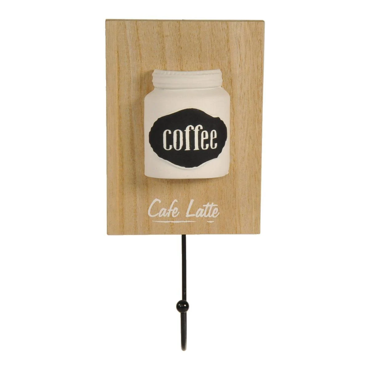 Appendino Parete Legno Coffè cm.9,5x21