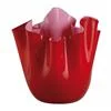 VENINI VASO FAZZOLETTO BICOLORE OPALINO