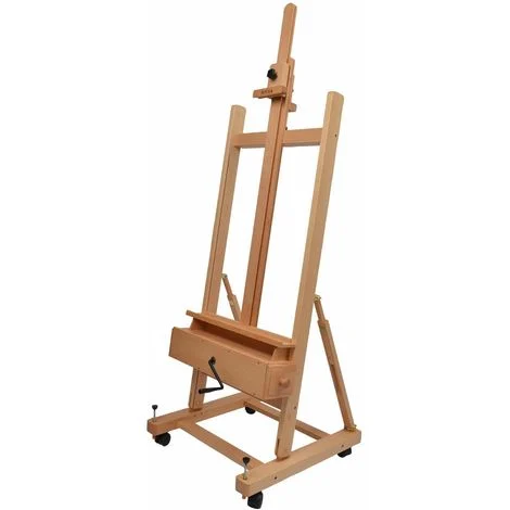 Cavalletto pittorico professionale con base mobile, modello Pisa di Artina