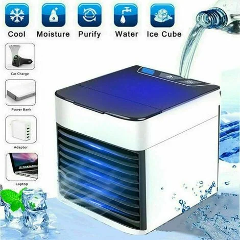 MINI CONDIZIONATORE DEUMIDIFICATORE VENTILATORE PORTATILE AD ACQUA CORRENTE USB