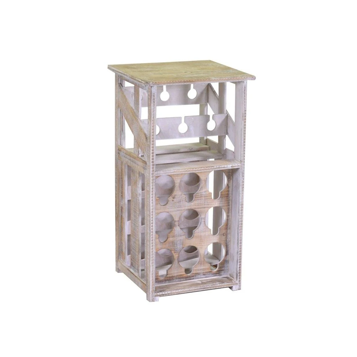 Portabottiglie Legno Cantinetta cm.37x34x71 9p