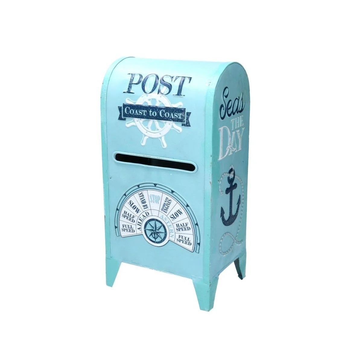Cassetta Posta Metallo Mare Azzurro cm.18x13,5h35,5