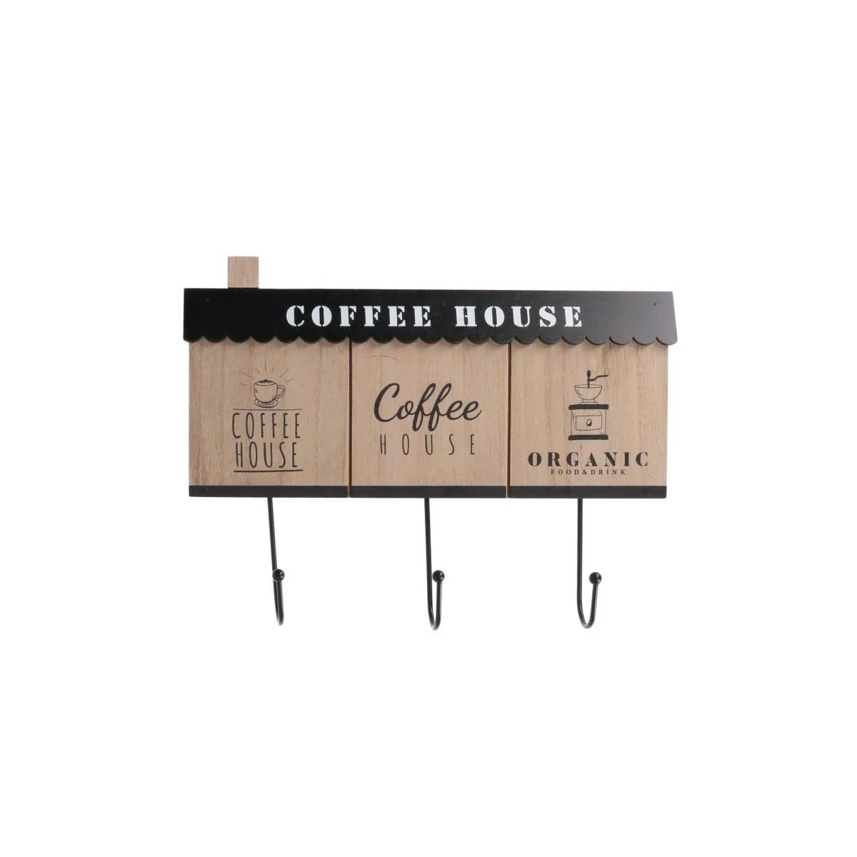 Appendino Legno Coffee 3 Ganci cm.31x22,5