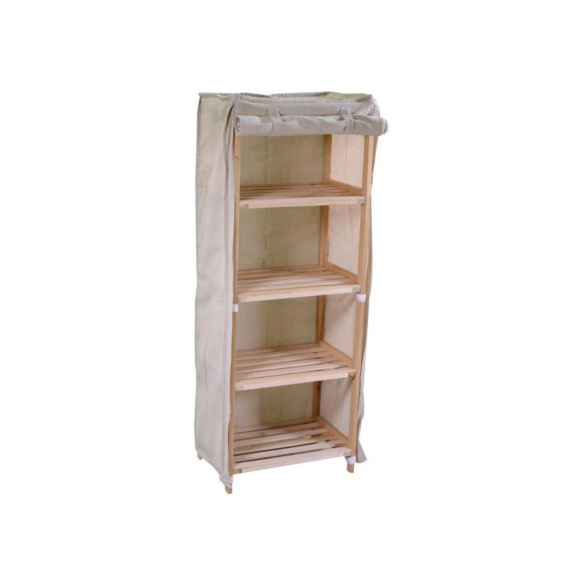 Mobile Scaffale Legno 4 Piani cm.42x28x113