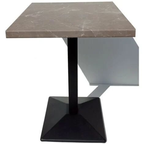 Gamba per tavolo base quadra in acciaio a piramide nera 450 x 450 x h 720 mm