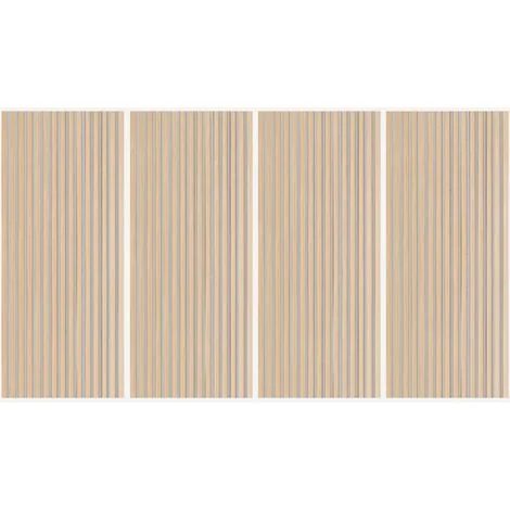 4 x pannello murale fonoassorbente decorativo 120x60cm legno betulla Tabb-OW