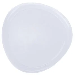 Piatto bistecca in vetro opalino, bianco, Sibilla